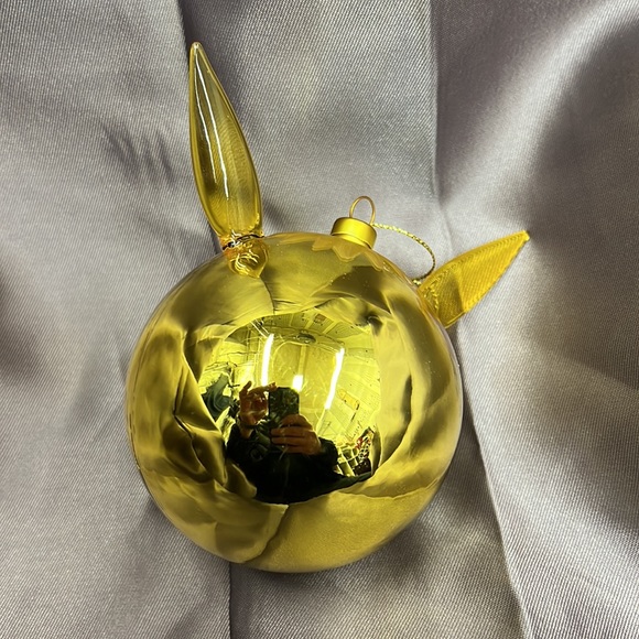 NWT,Alessi AMJ13 5 GD Donkey Bauble for Christmas Tree, Blown Glass, Gold, 13.5 - Picture 8 of 17
